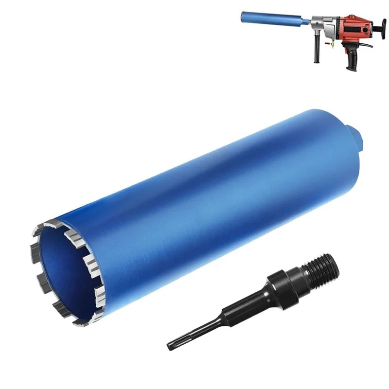 Diamantbohrkrone mit 10mm Turbosegment | 1 ¼ UNC Aufnahme | Nutzlänge 415 mm | Ø 52 mm-Ø 200 mm |