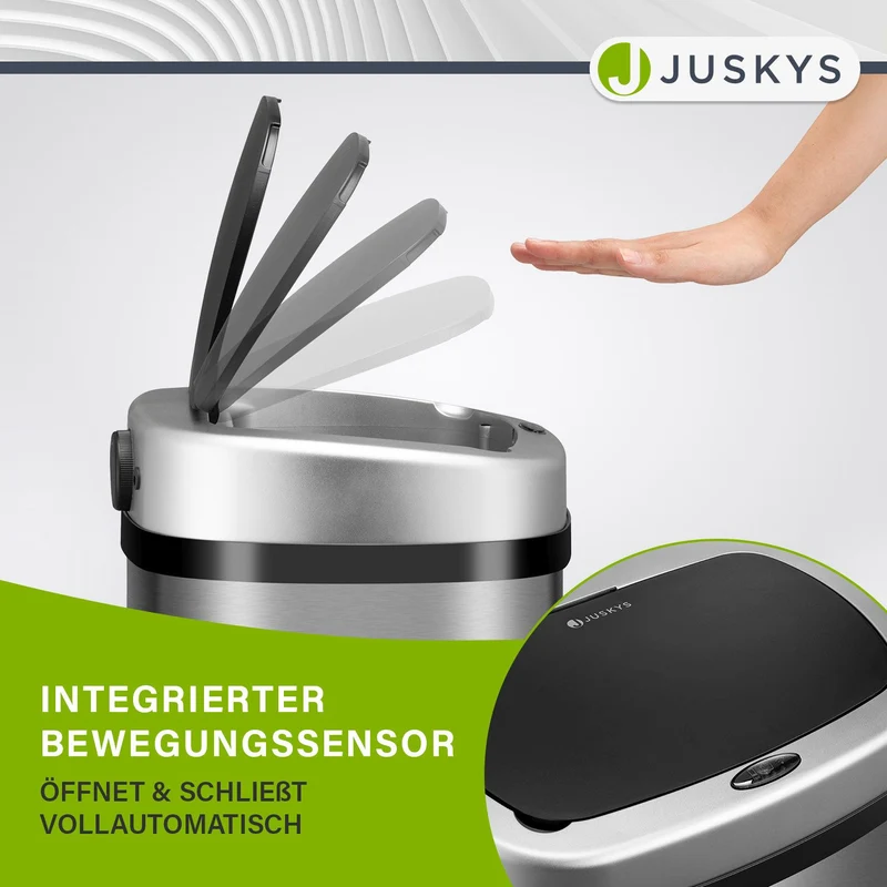 Rechteckiger Mülleimer mit Sensor
