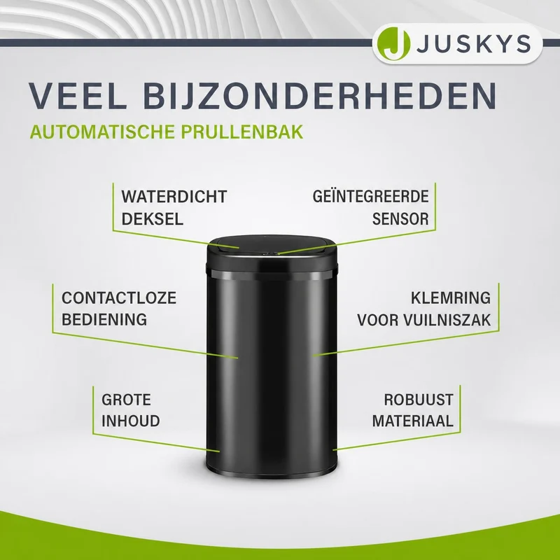 Rechteckiger Mülleimer mit Sensor