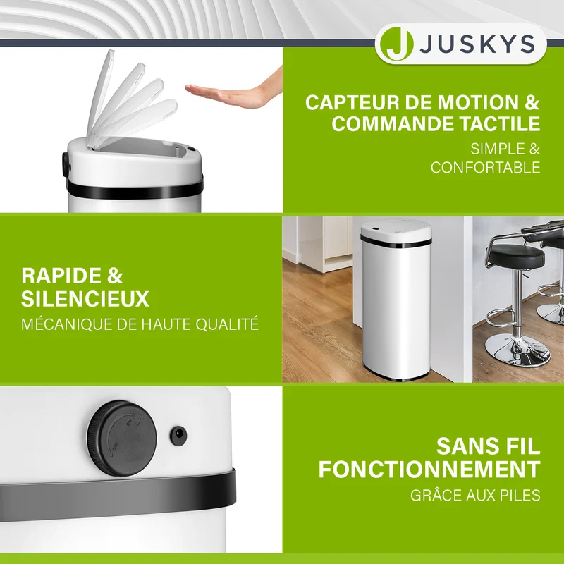 Rechteckiger Mülleimer mit Sensor