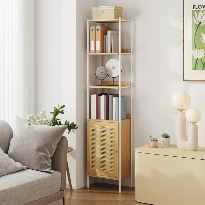 Bücherregal 6 Ebenen mit Metallrahmen