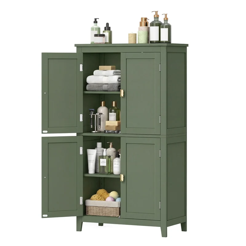 Badezimmerschrank mit 4 Türen klassikweiß