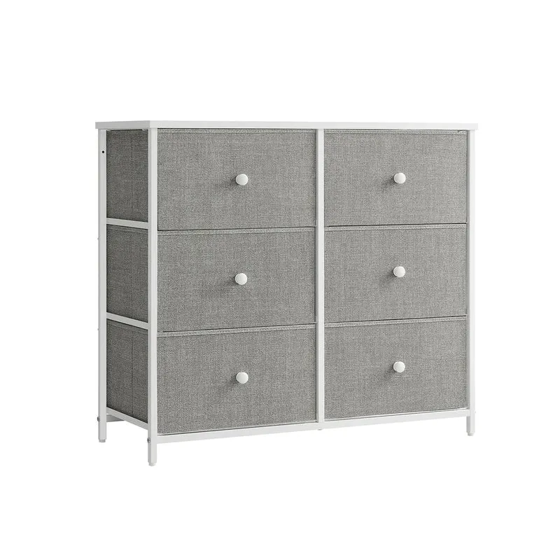 Kommode 6 Stoffschubladen mit Metallrahmen Organizer