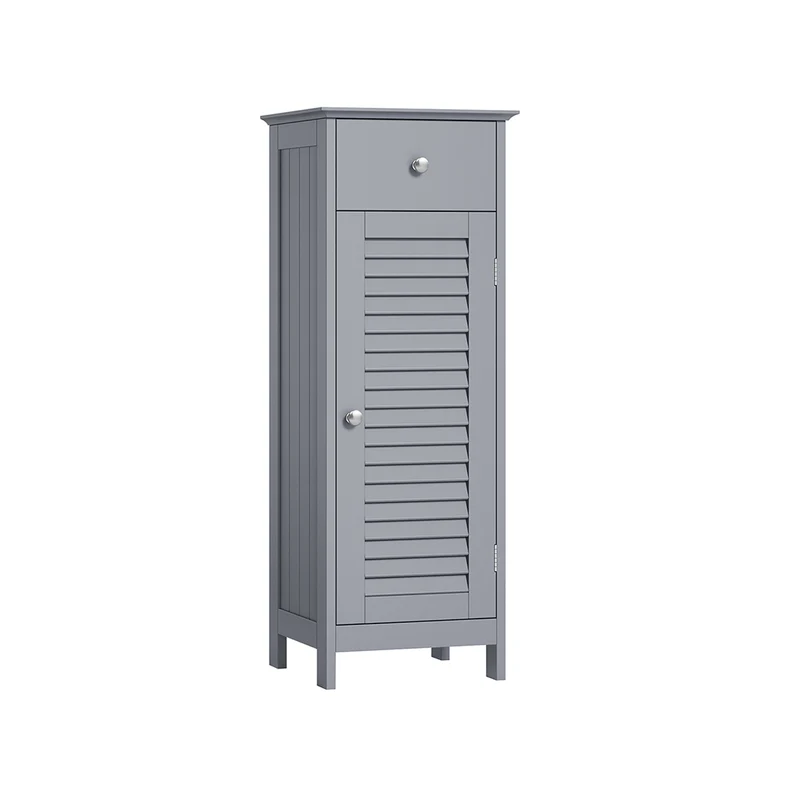 Schmaler Badschrank mit Lamellentür