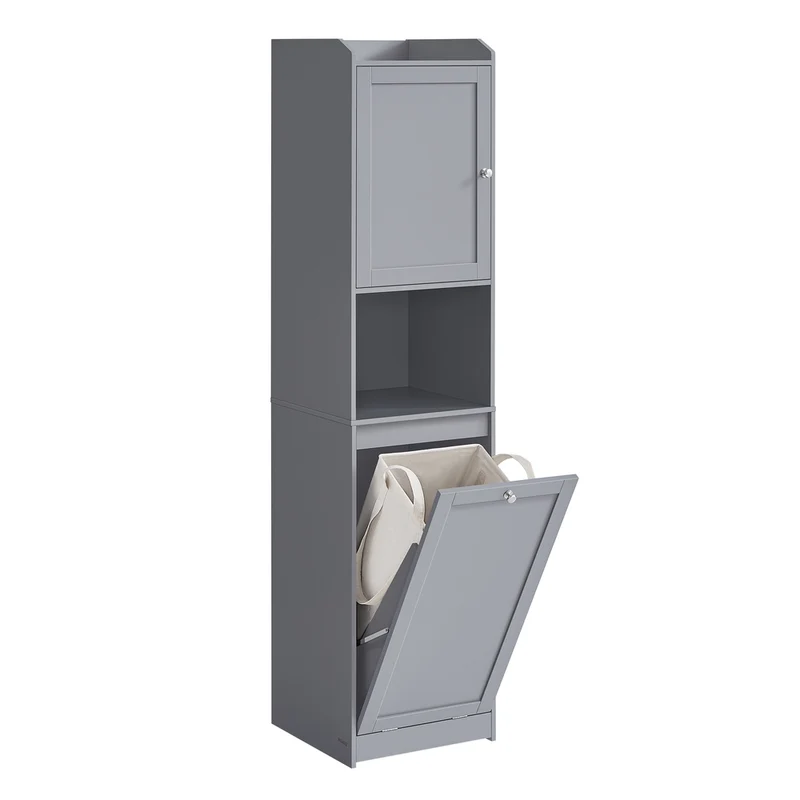 Badezimmerschrank mit Wäschekorb