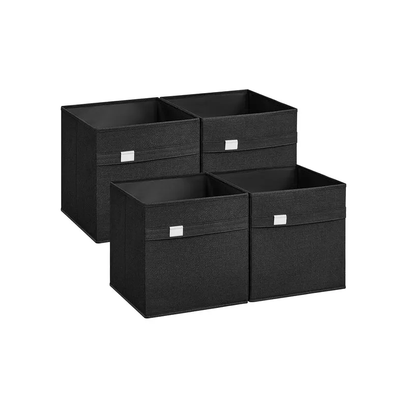 Aufbewahrungsbox 4er Set 33 x 33 x 33 cm taubengrau