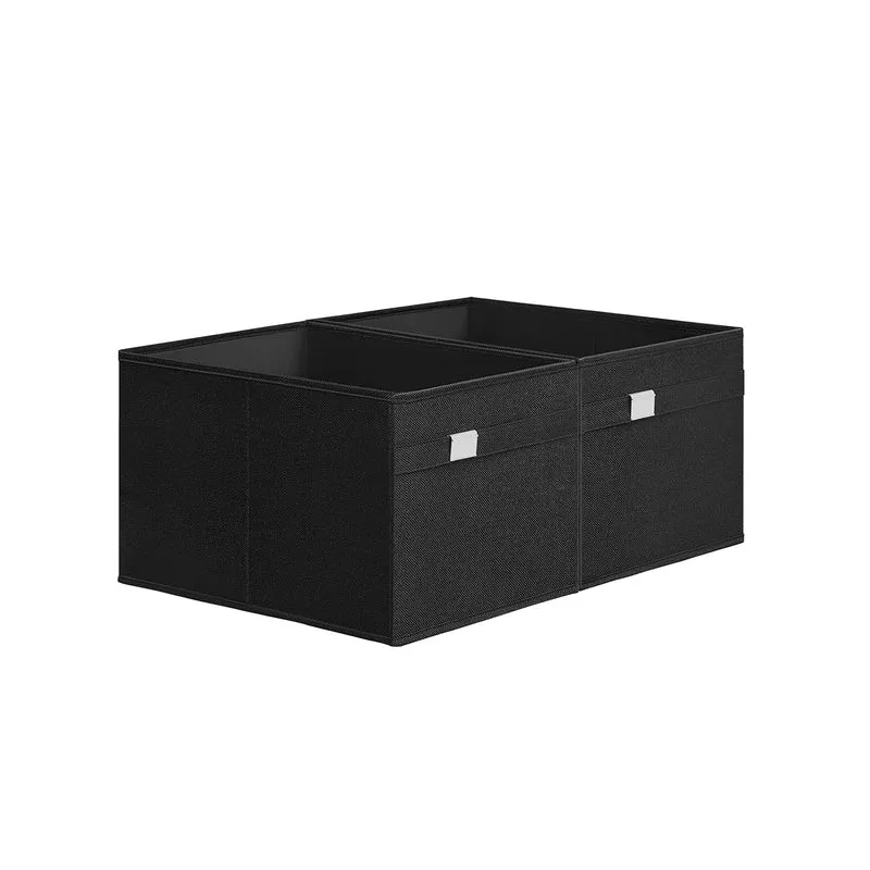 Aufbewahrungsbox 4er Set mit Griffen taubengrau