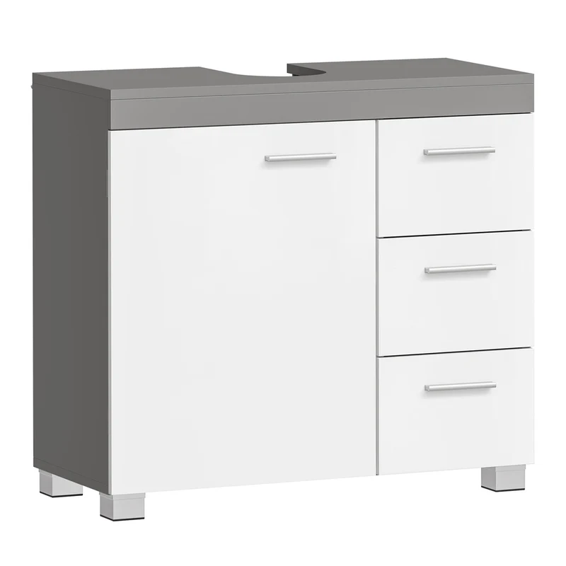 Waschbeckenunterschrank, Badezimmerschrank, 3 große Schubladen