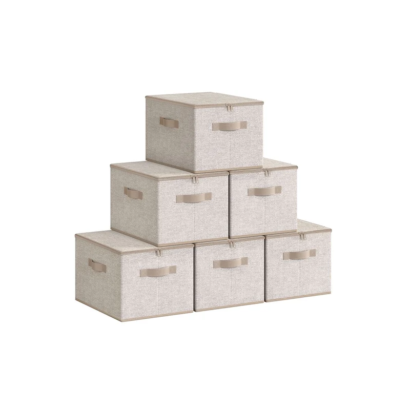 Aufbewahrungsbox mit Deckel für Kleidung grau