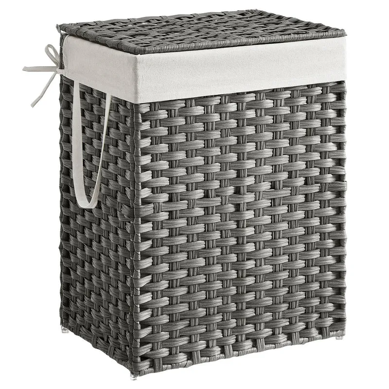 Handgeflochtener Wäschekorb aus synthetischem Rattan