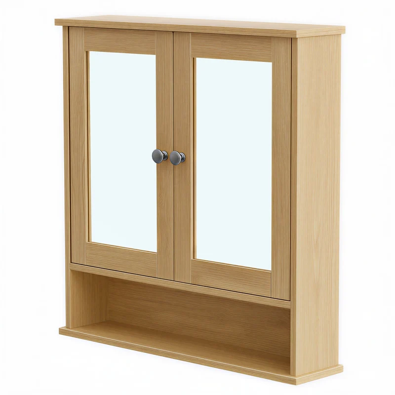 Spiegelschrank mit offenem Fach Wandmontage