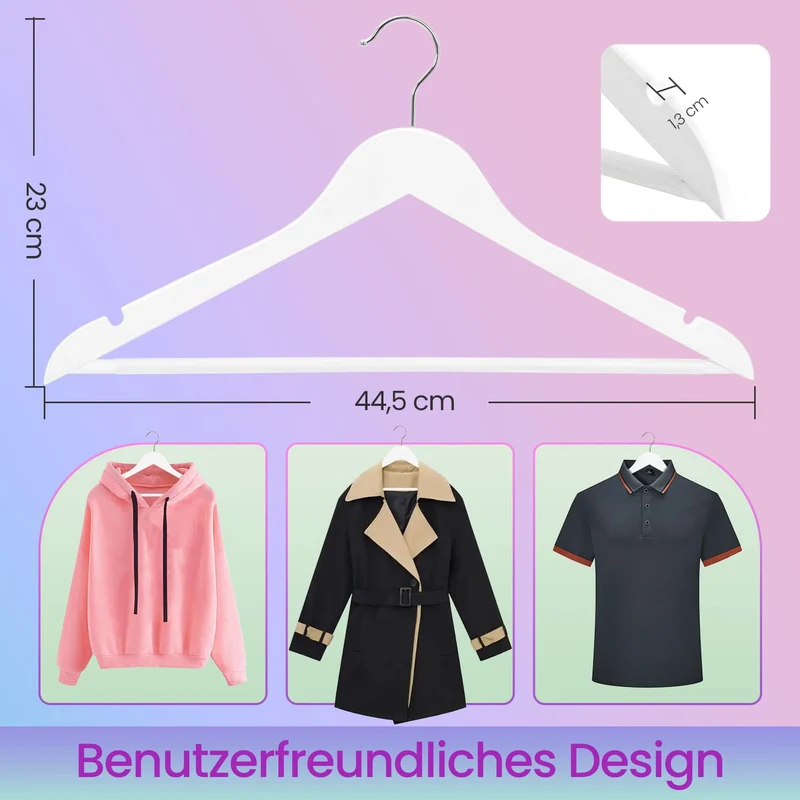Kleiderbügel Holz rutschfest