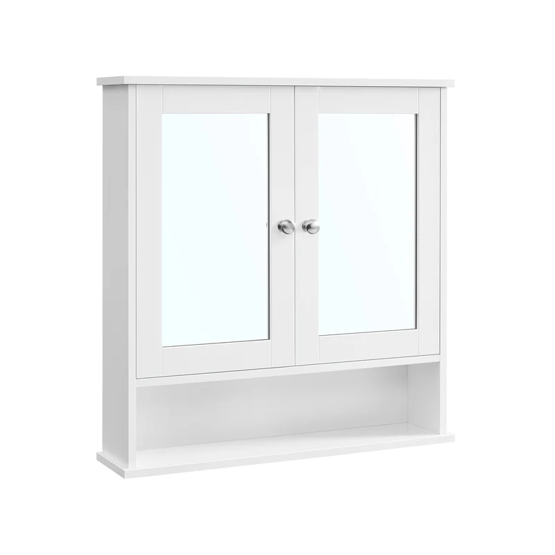 Spiegelschrank mit offenem Fach Wandmontage weiß