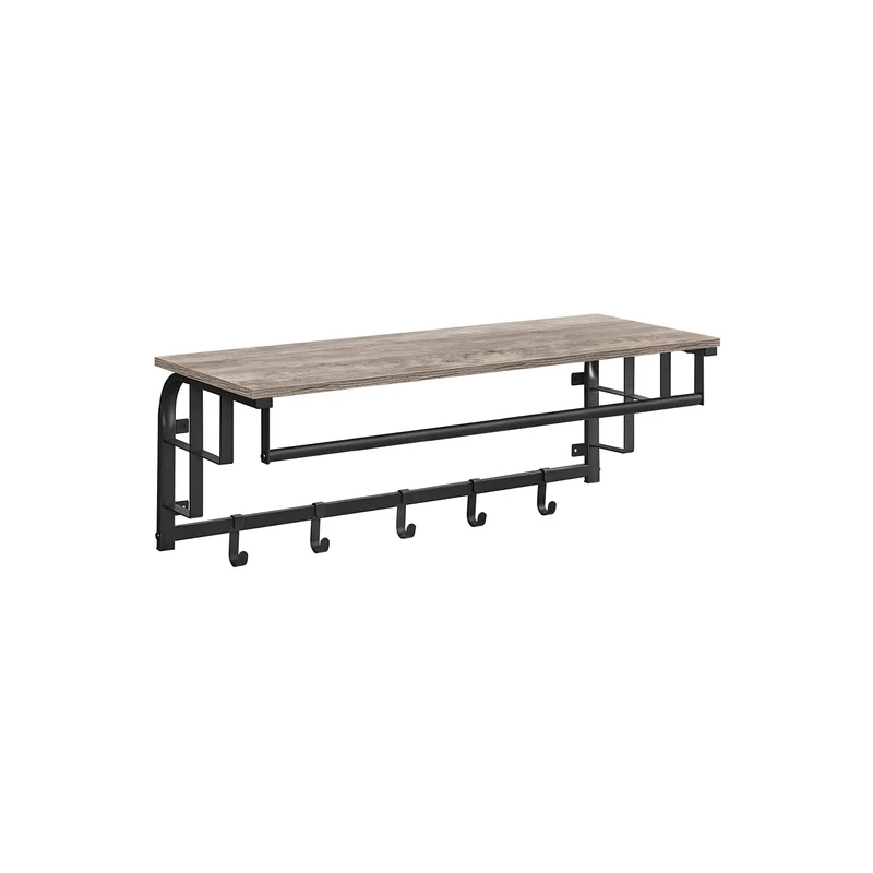 Wandgarderobe mit Ablage und 5 abnehmbaren Haken