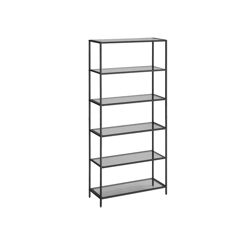 Regal mit 6 Ablagen aus Hartglas