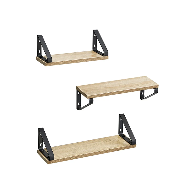 3er-Set Wandregale im Industrie-Design