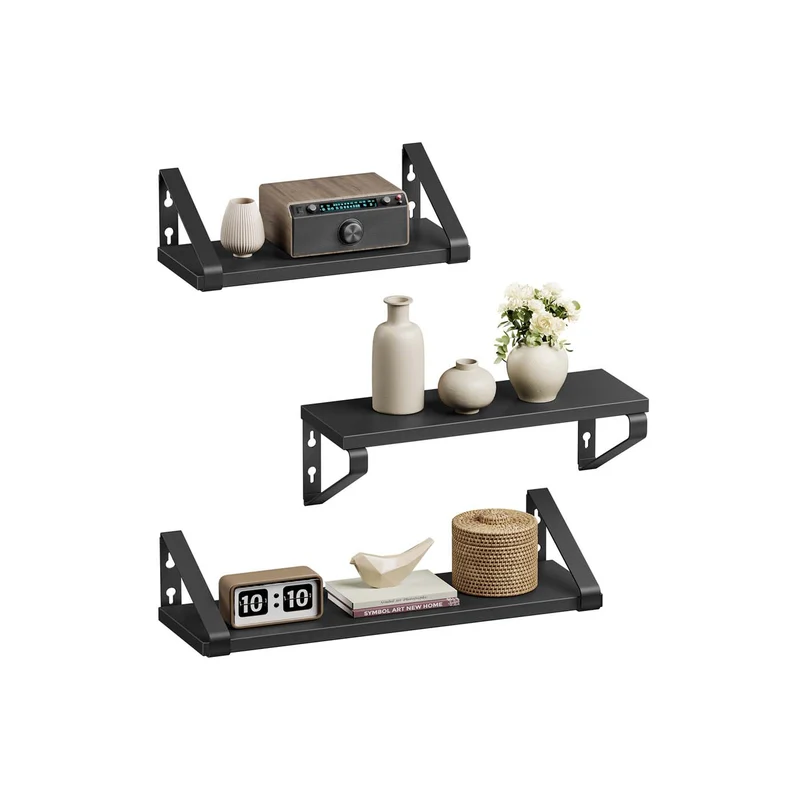 3er-Set Wandregale im Industrie-Design