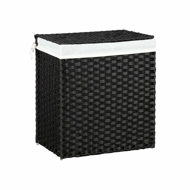 Handgeflochtener Wäschekorb aus synthetischem Rattan