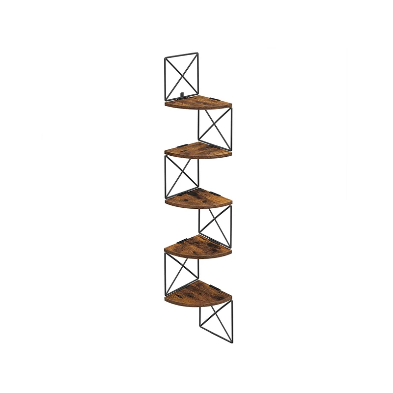 Eckregal mit 5 Ebenen Wandmontage
