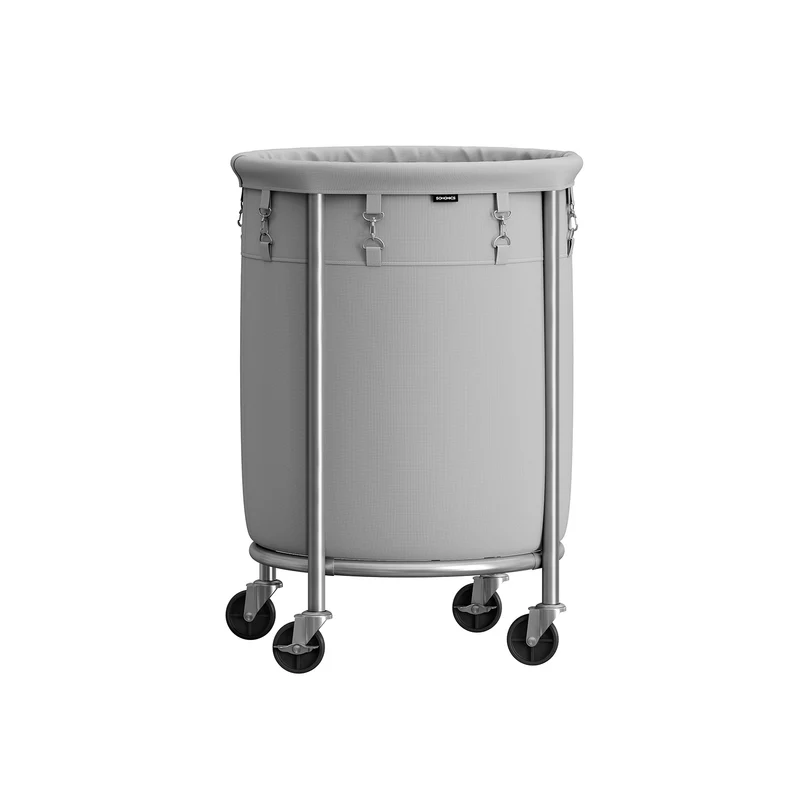 Wäschekorb mit Rollen und Stahlrahmen