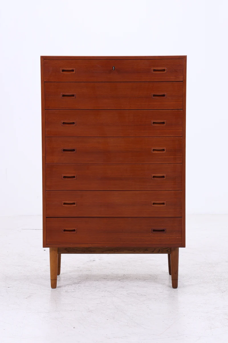 Vintage Teak Tallboy | Mid Century Kommode | 7 Schubladen