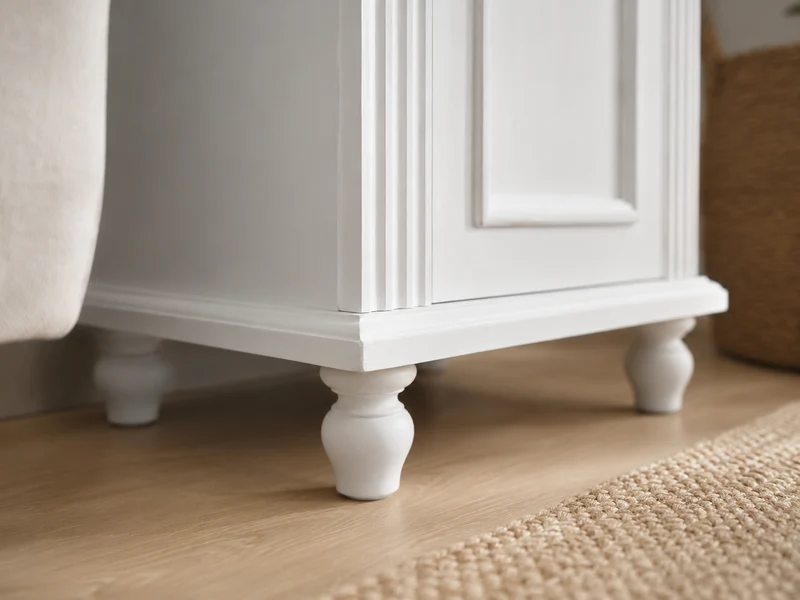 "Bellevue" kleine, weiße Beistellkommode im Landhausstil 45 cm