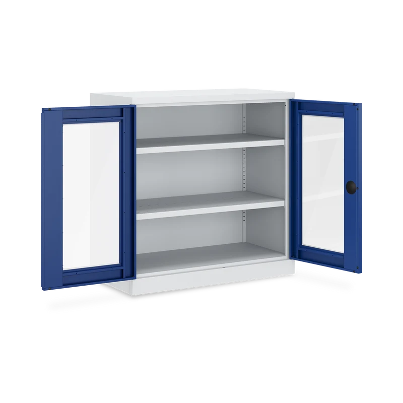 Schwerlastschrank (150 kg) mit Sichtfenster (1000 x 665 x 995 mm)