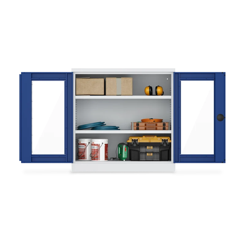 Schwerlastschrank (150 kg) mit Sichtfenster (1000 x 665 x 995 mm)