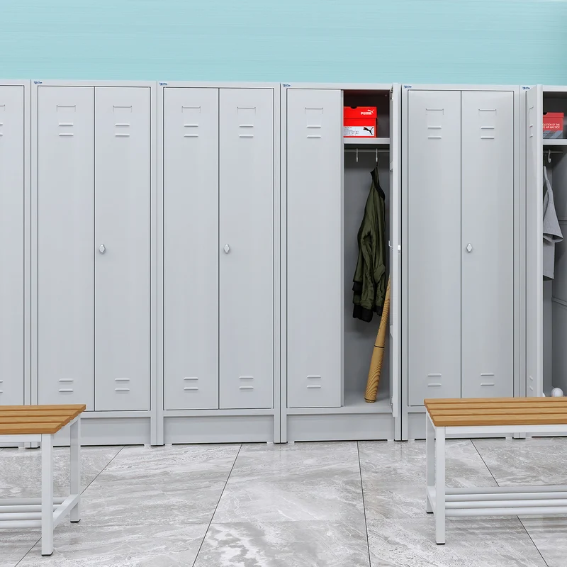 Stahl-Kleiderspind (1200 mm) – Doppelspind ohne Fachböden