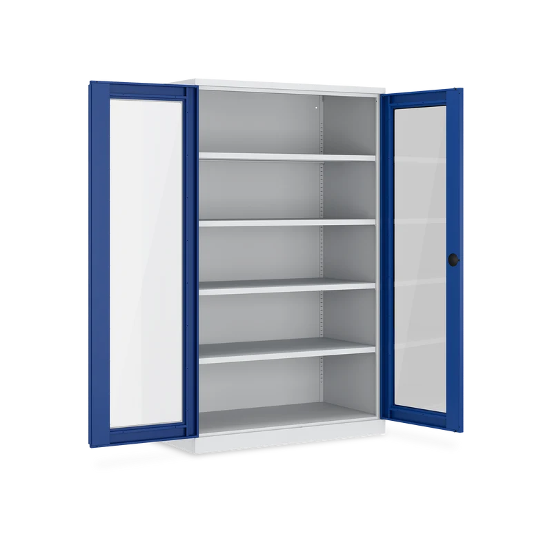 Schwerlastschrank (150 kg) mit Sichtfenster (1200 x 500 x 1945 mm)