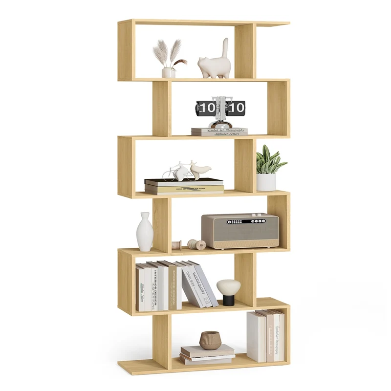 Bücherregal mit offenen Ebenen und stabilem freistehendem Design