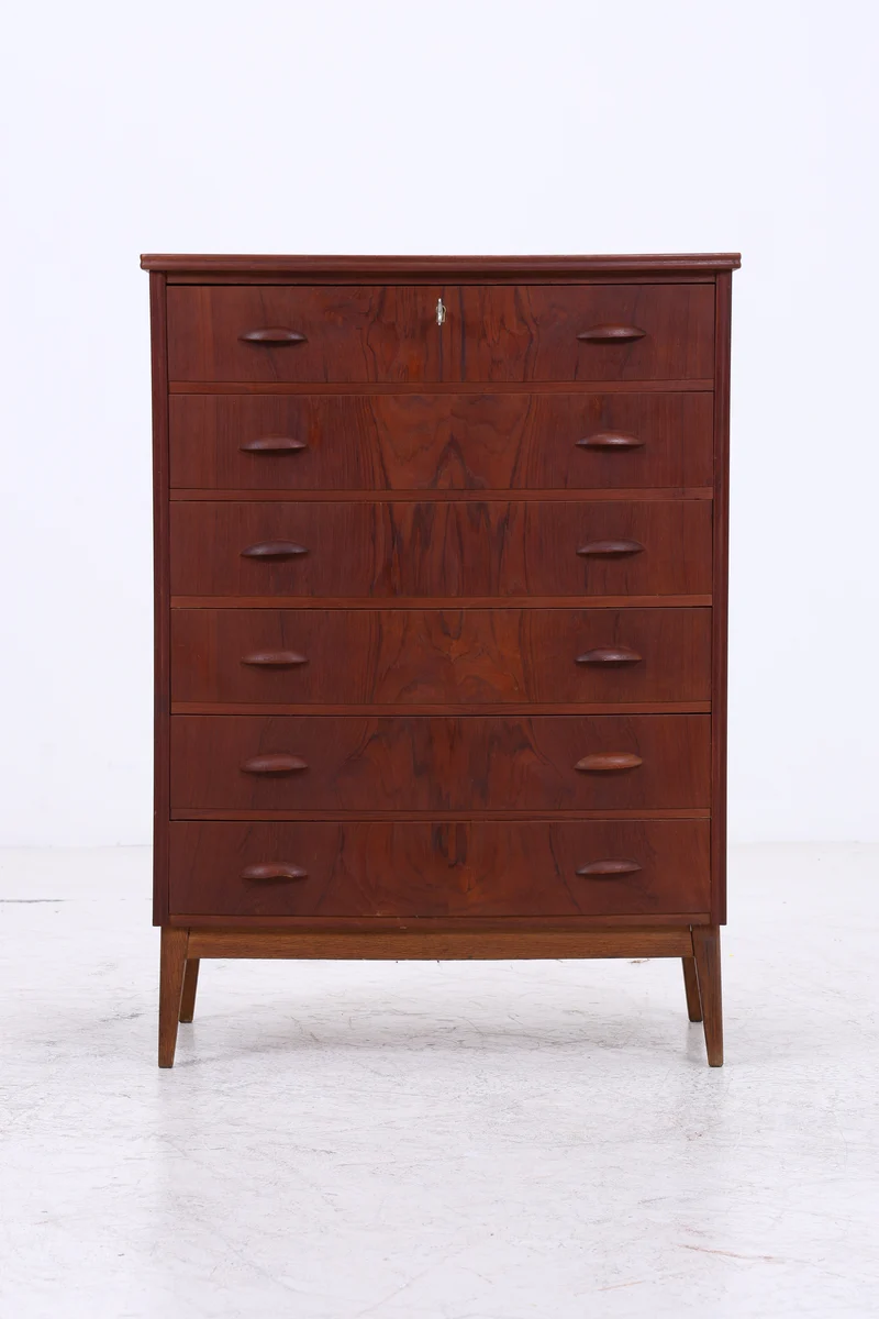 Vintage Teak Tallboy | Mid Century Kommode | Danish Design