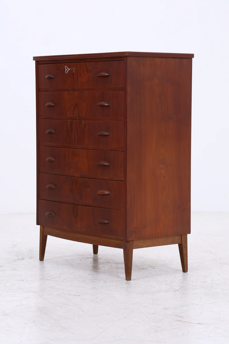Vintage Teak Tallboy | Mid Century Kommode | Danish Design