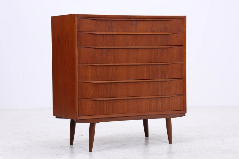 Vintage Teak Tallboy | Mid Century Kommode | Danish Design