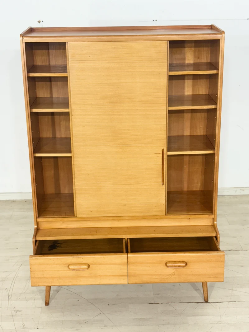 Vintage Schrank | Highboard | Mid-Century Fächerschrank | Wohnzimmerschrank