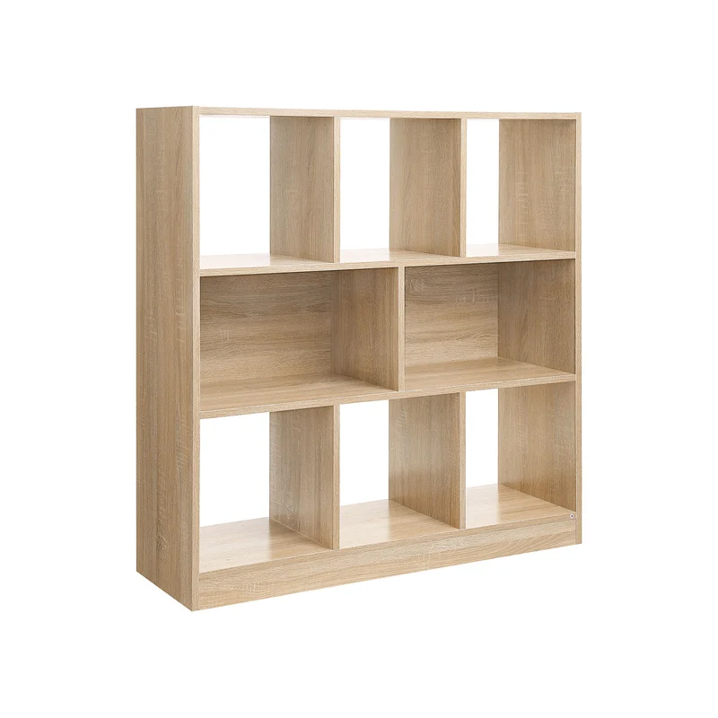 Standregal aus Holz mit offenen Fächern