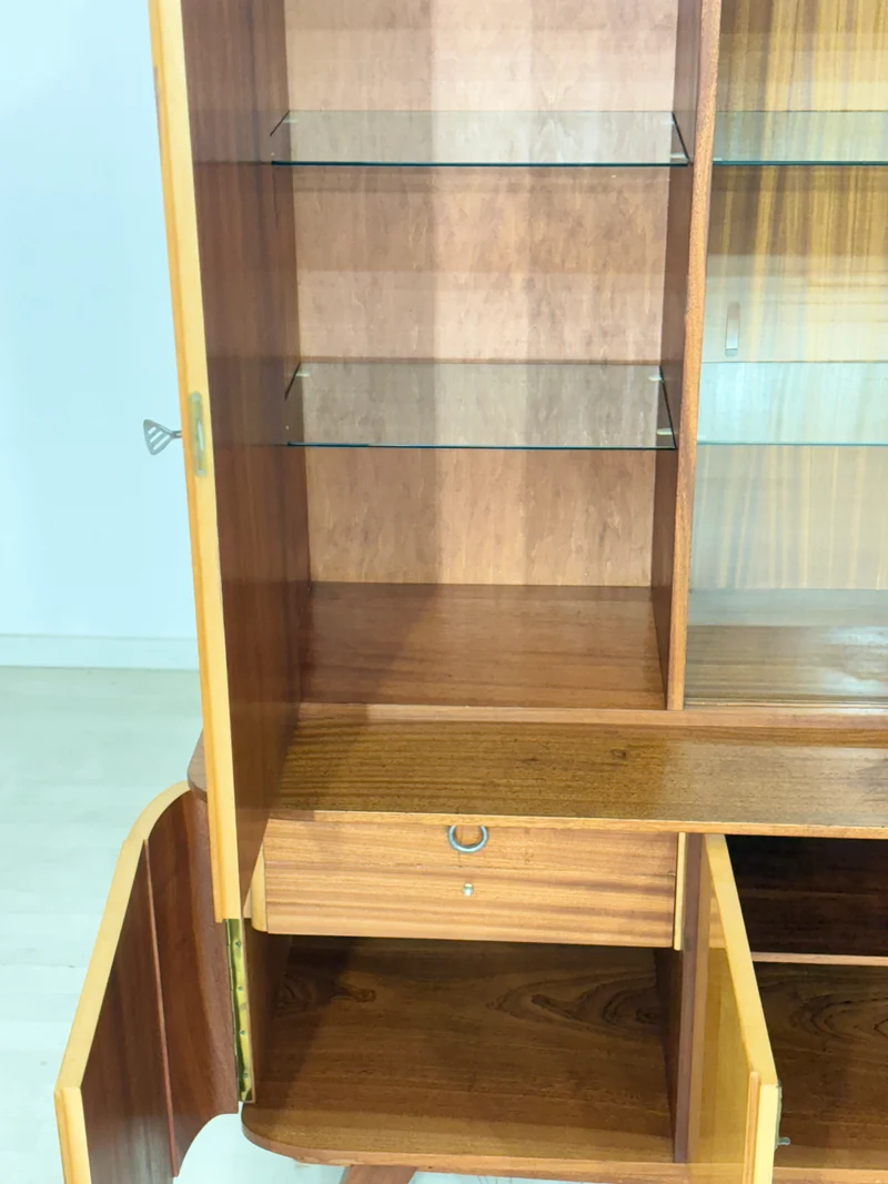 Schönes Vintage Highboard / Barschrank / Sideboard / Geschirrschrank