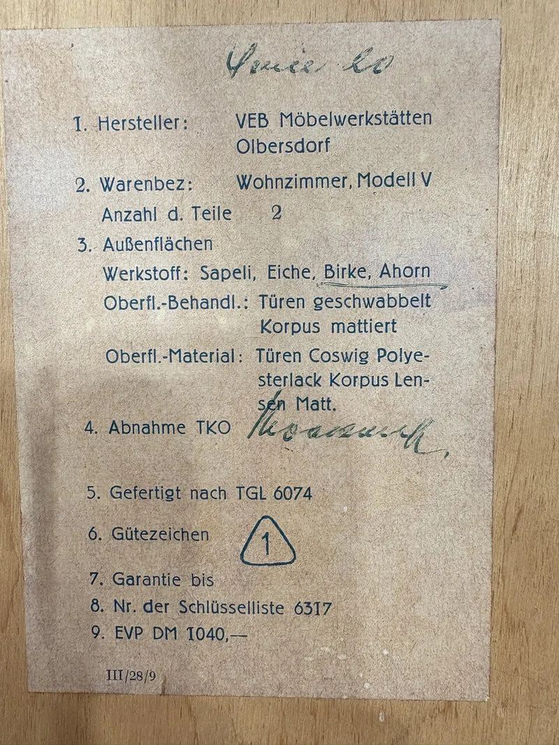 Schönes Vintage Highboard / Barschrank / Sideboard / Geschirrschrank