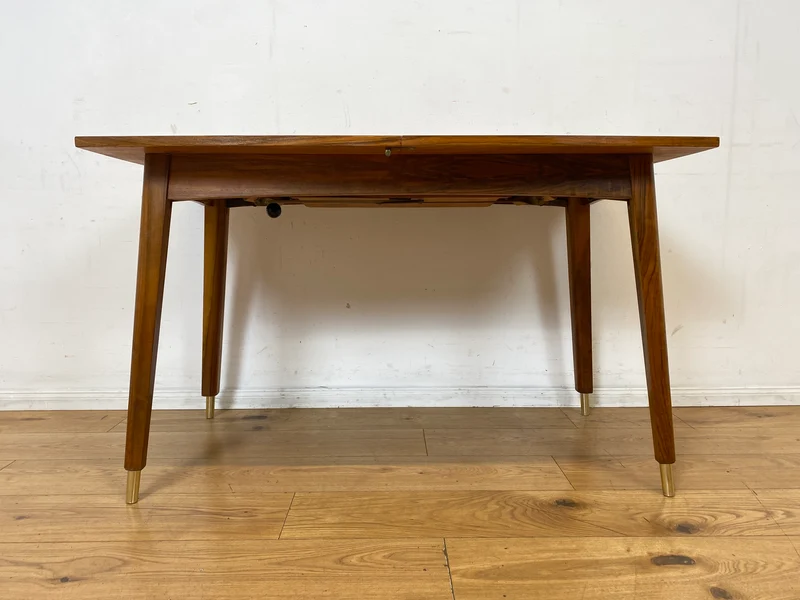 Formschöner ausziehbarer und höhenverstellbarer Mid-Century Multifunktionstisch in Palisander I Salontisch Esstisch Küchentisch Couchtisch Holztisch Vintage 50er 60er I