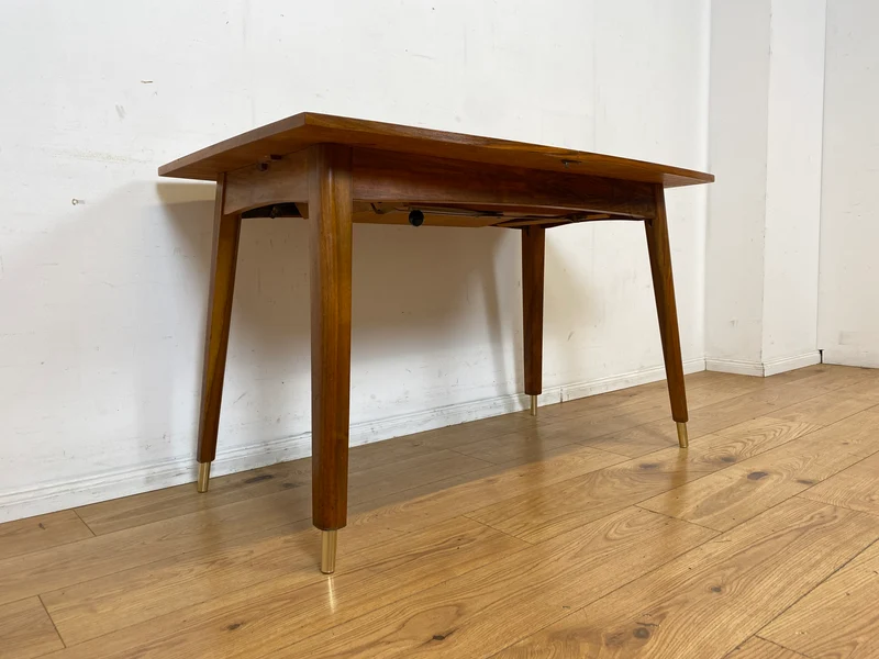 Formschöner ausziehbarer und höhenverstellbarer Mid-Century Multifunktionstisch in Palisander I Salontisch Esstisch Küchentisch Couchtisch Holztisch Vintage 50er 60er I