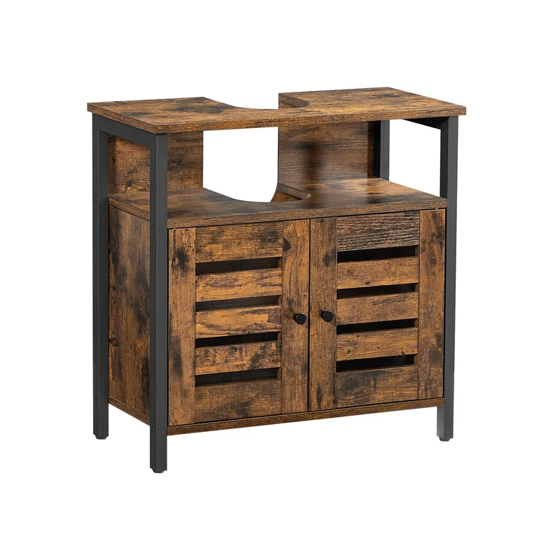 Waschbeckenunterschrank Vintagebraun-Schwarz