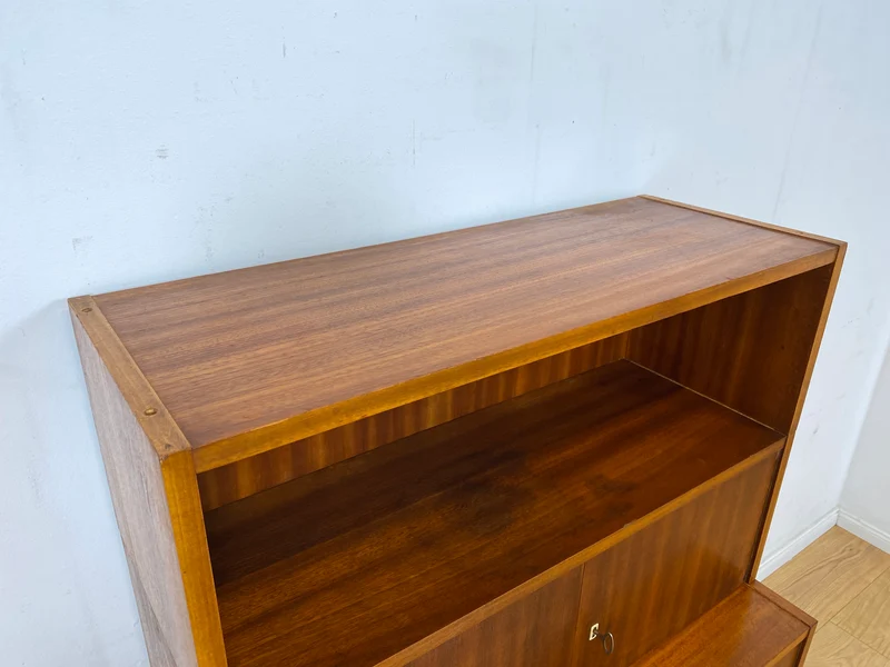 WMK I Schönes und geräumiges modulares Mid-Century Highboard auf neuen Metallfüßen mit Regal Fach I Schrank Bücherschrank Kommode Sideboard Wäschekommode Vintage Retro 60er I