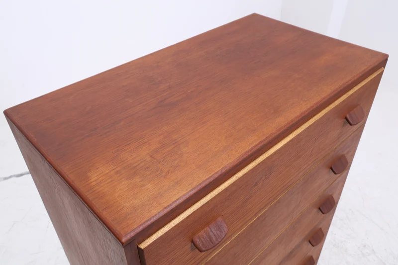 Vintage Teak Tallboy von Carl Aage Skov für Munch Møbler | Danish Design Kommode | 6 Schubladen