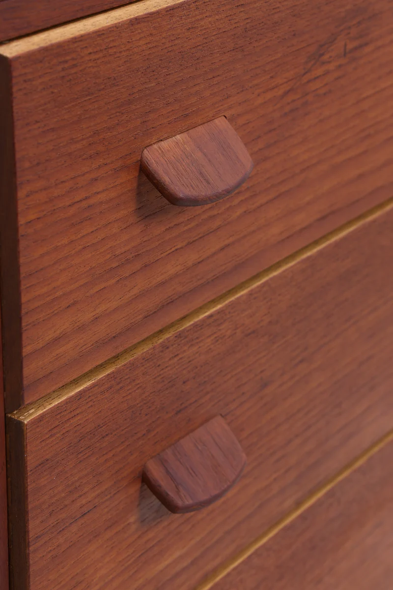 Vintage Teak Tallboy von Carl Aage Skov für Munch Møbler | Danish Design Kommode | 6 Schubladen