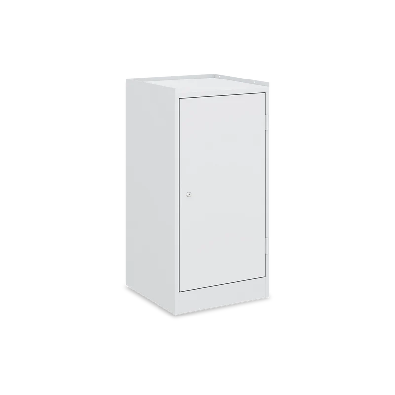 Werkzeugschrank (1-Türe) – 2 Fachböden & 1 Schublade – Lichtgrau