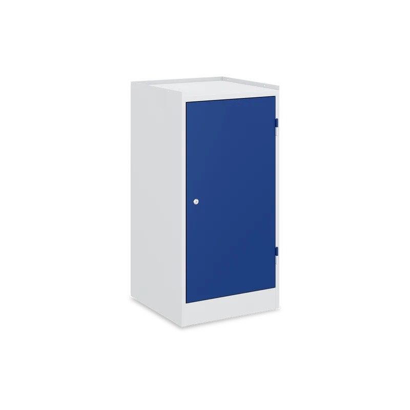 Werkzeugschrank (1-Türe) – 2 Fachböden & 1 Schublade – Lichtgrau