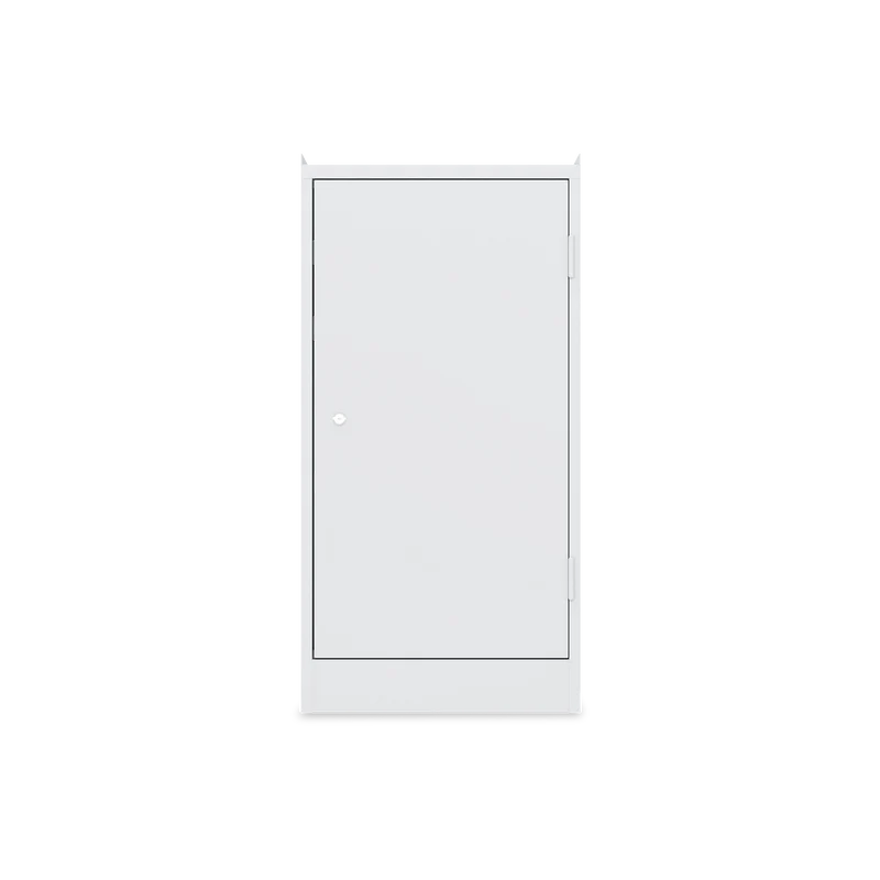 Werkzeugschrank (1-Türe) – 1 Fachboden & 2 Schubladen – Lichtgrau