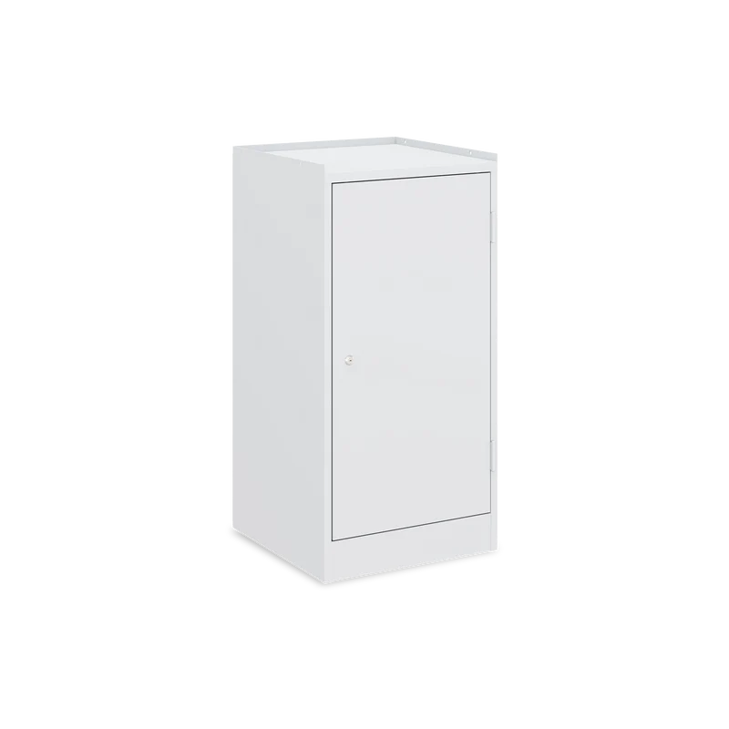 Werkzeugschrank (1-Türe) – 1 Fachboden & 2 Schubladen – Lichtgrau