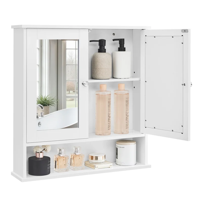 Spiegelschrank mit offenem Fach Wandmontage