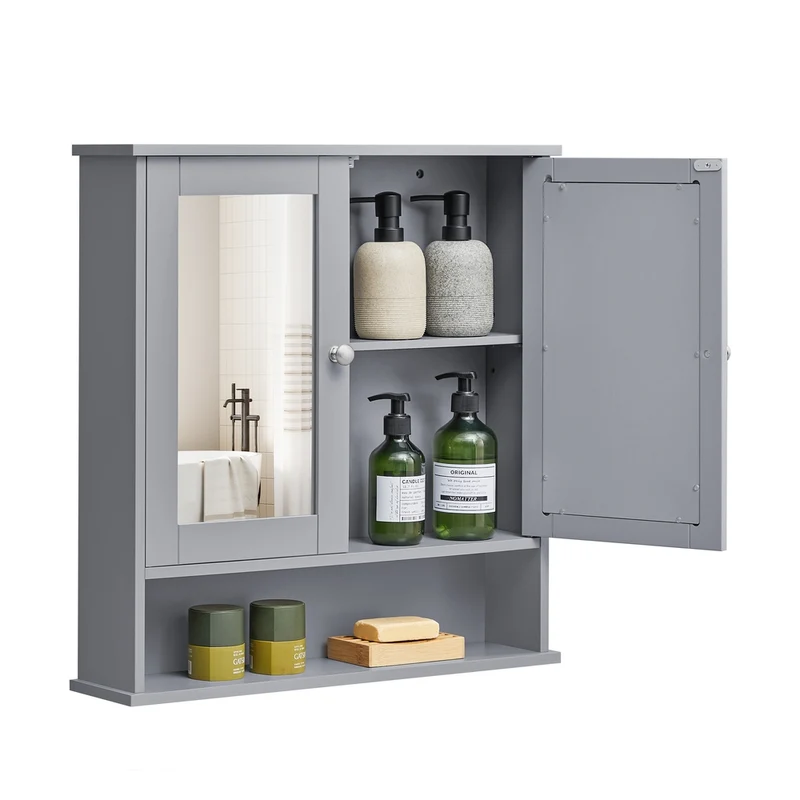 Spiegelschrank mit offenem Fach Wandmontage